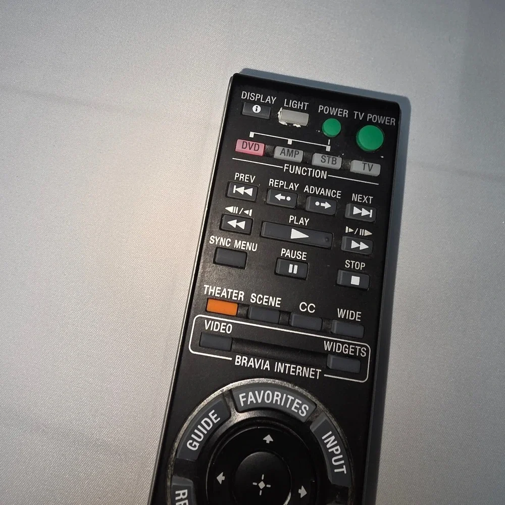 Sony‎ RM-YD029 TV Remote Control for Bravia Internet TV Black OEM Replacement